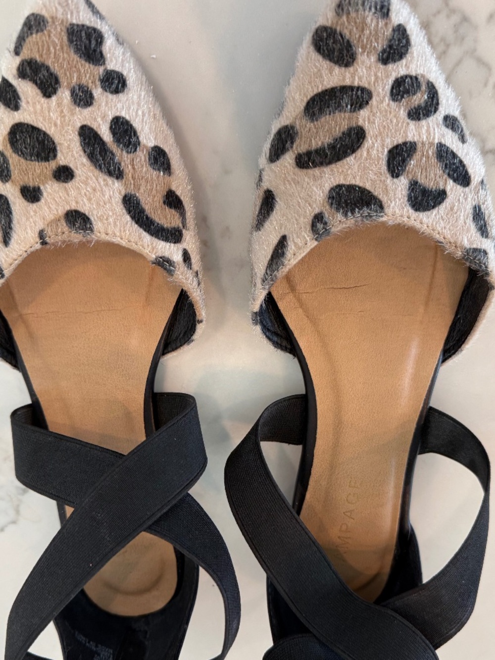 Rampage Leopard Calf Hair Pointed Toe Flats Women’s 9